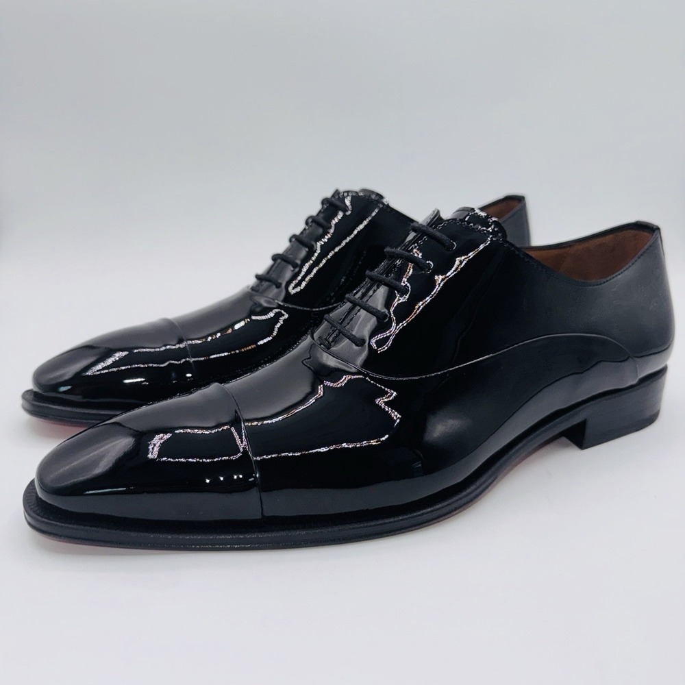 Mezlan Formal Oxfords Men's Size 8.5 Black Patent Leather